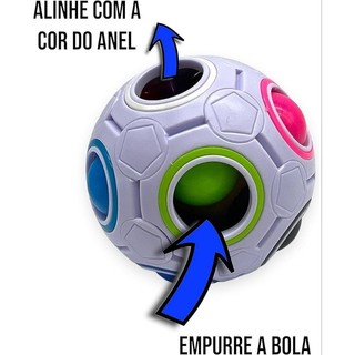 Bola Mágica Quebra-Cabeça Esférico Antiestresse Rainbow Ball da MoYu