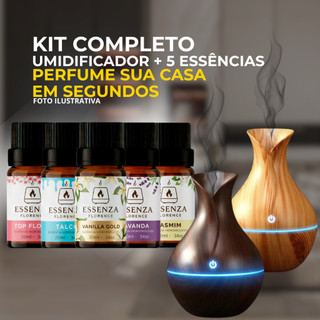 Umidificador 5 Essencias Difusor Aromatizador Vaso Portátil | Usb Led| Purificador De Ar Casa Escritório