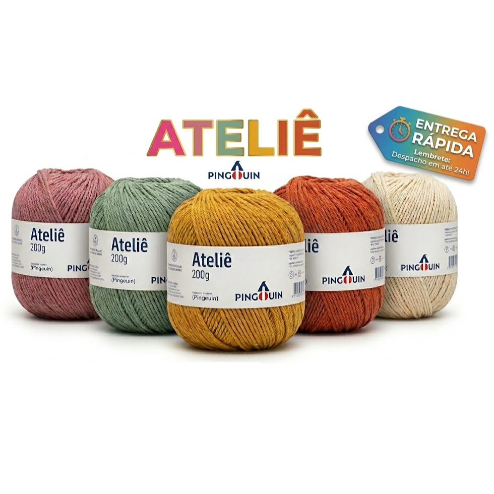 Fio/Linha Pingouin Ateliê 200g TEX 885 (100% algodão) 4/6