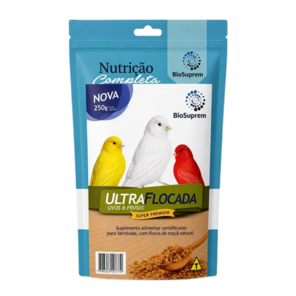 Biosuprem - Ultra Flocada Ovos E Frutas Para Pássaros - 250g