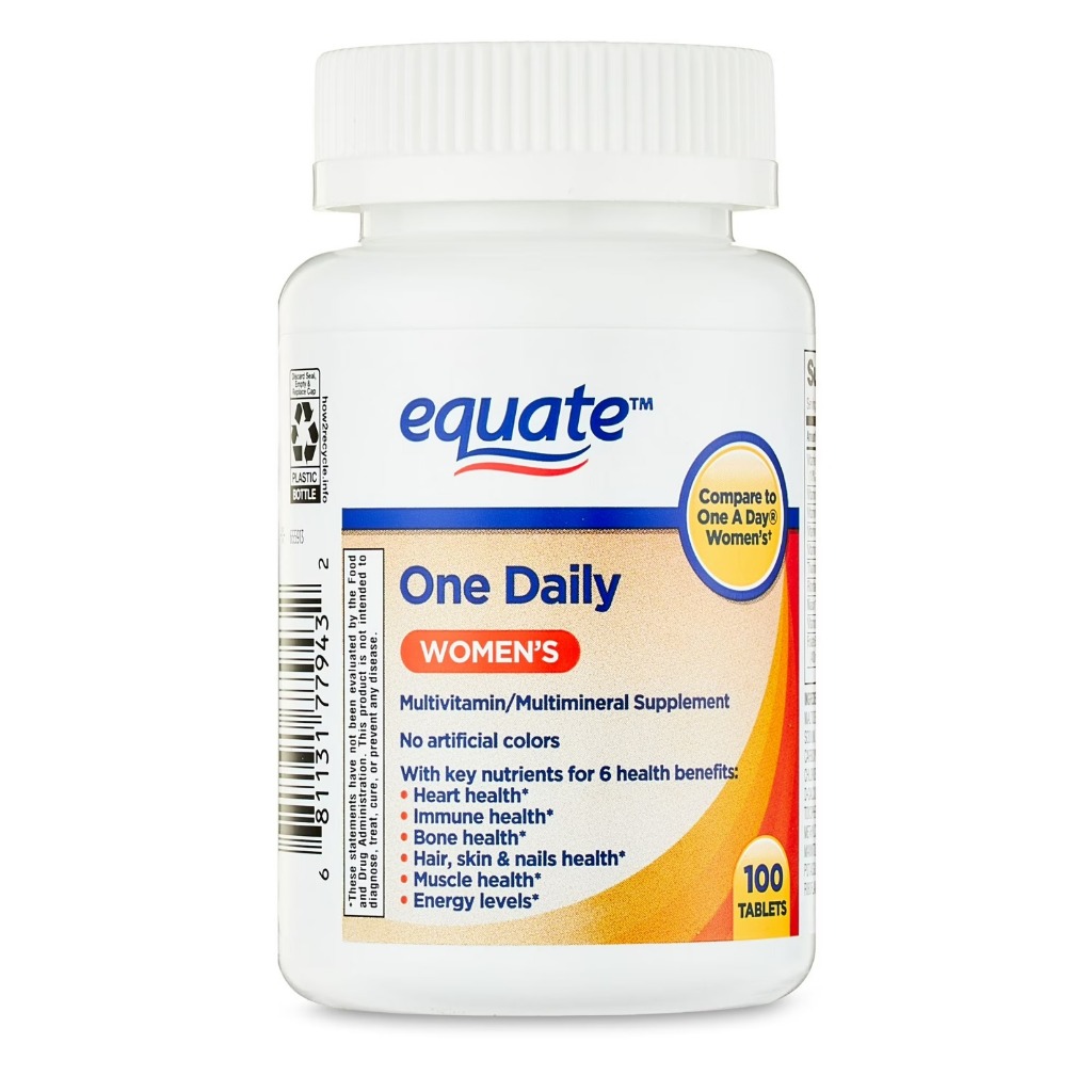 Multivitaminico Equate One Daily Women's 100 Tablets Sem Sabor