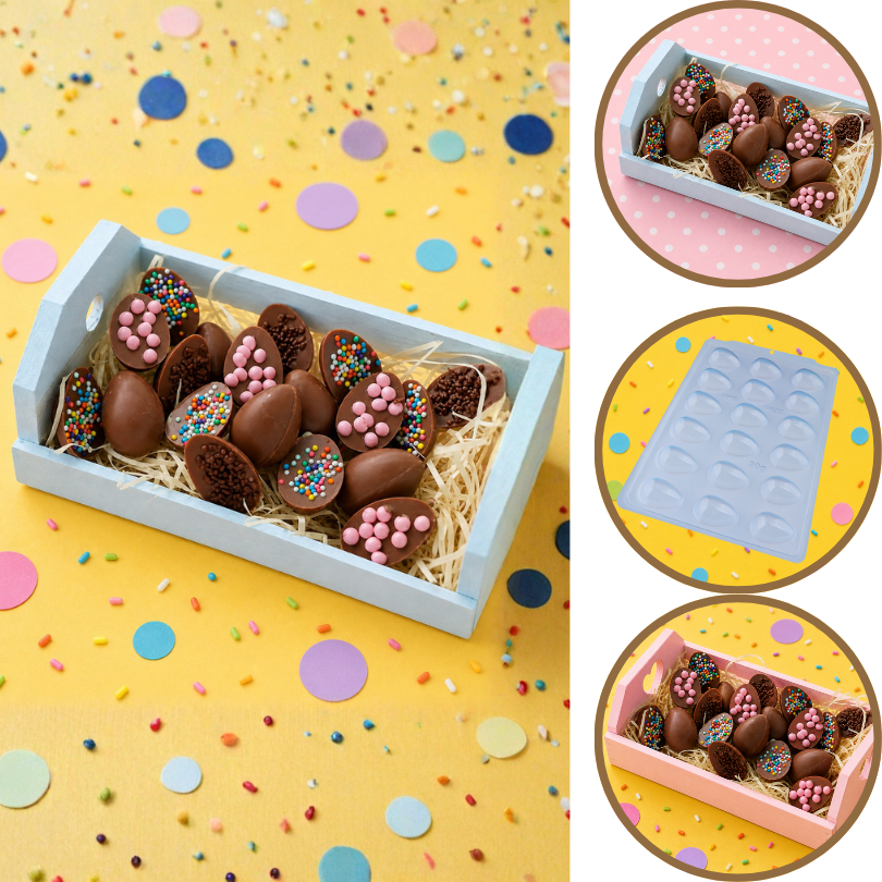 1~5 Forma BWB Simples Semiprofissional, Alto Rendimento Doces Finos Chocolates - SP Ovo Liso 30g (CHOCO)