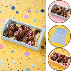 1~5 Forma BWB Simples Semiprofissional, Alto Rendimento Doces Finos Chocolates - SP Ovo Liso 30g (CHOCO)