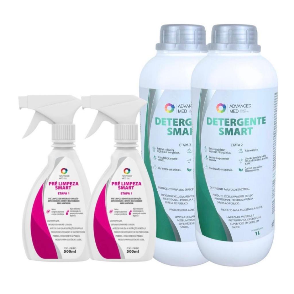 Kit Dupla Pré-Limpeza e Limpeza de Instrumentais Cirúrgicos, Alicates e Pinças Advanced Med® – 4 Un