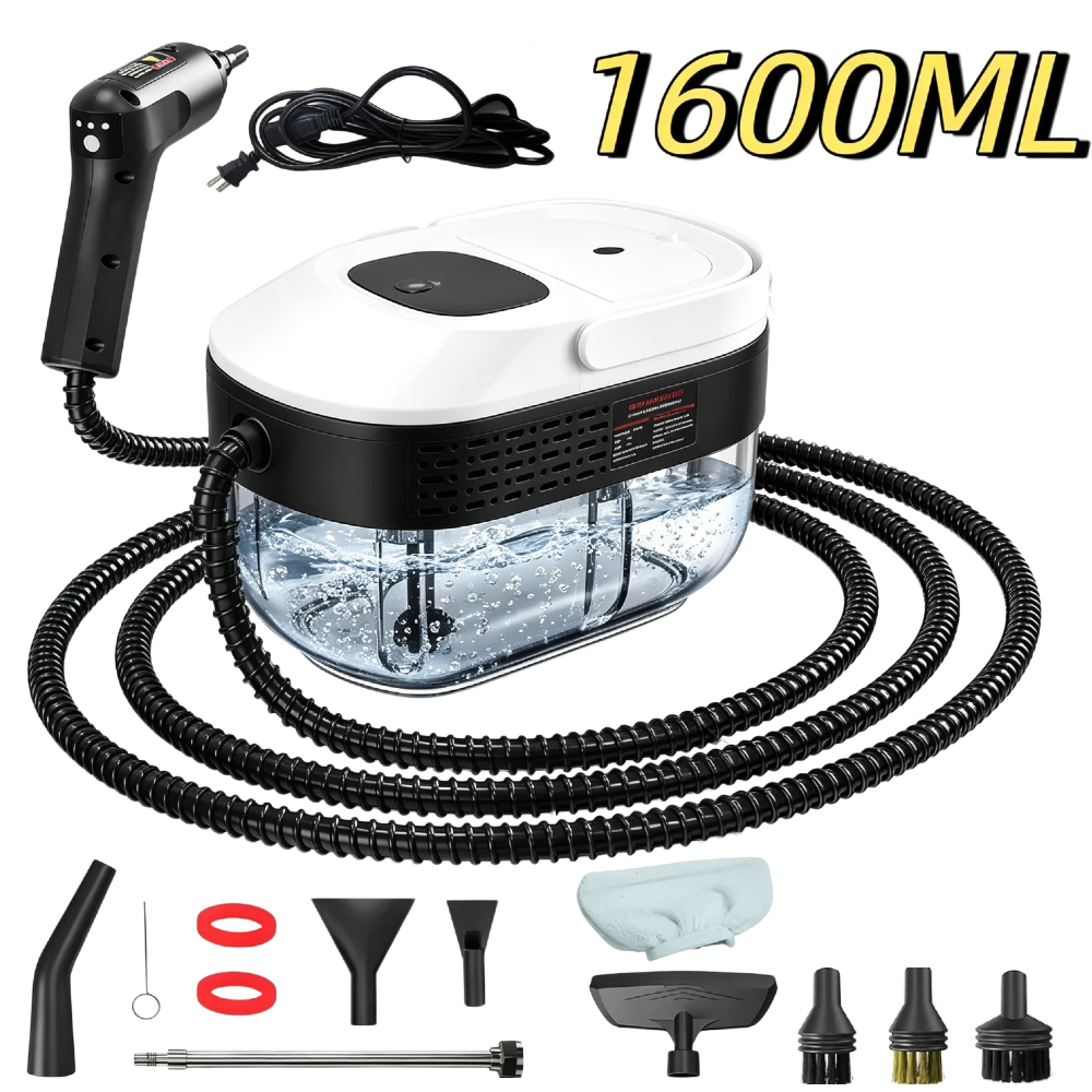 Limpador a Vapor De Alta Temperatura 110V/220V Portátil Kit 9 Acessórios 1600ml - 2500W Máquina de Limpeza para Cozinha