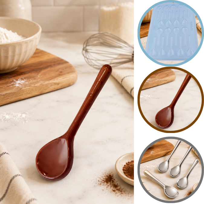 1~5 Forma BWB Simples Semiprofissional, Alto Rendimento Doces Finos Chocolates Cód. 3548 - SP Colher (CHOCO)