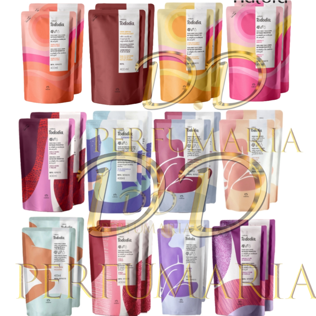 1 ou 2  Refil Creme Hidratante Tododia Natura 400ml Cada