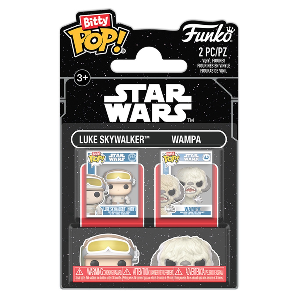FUNKO BITTY POP STAR WARS - LUKE SKYWALKER & WAMPA 2-PACK (88943) NOVO ORIGINAL