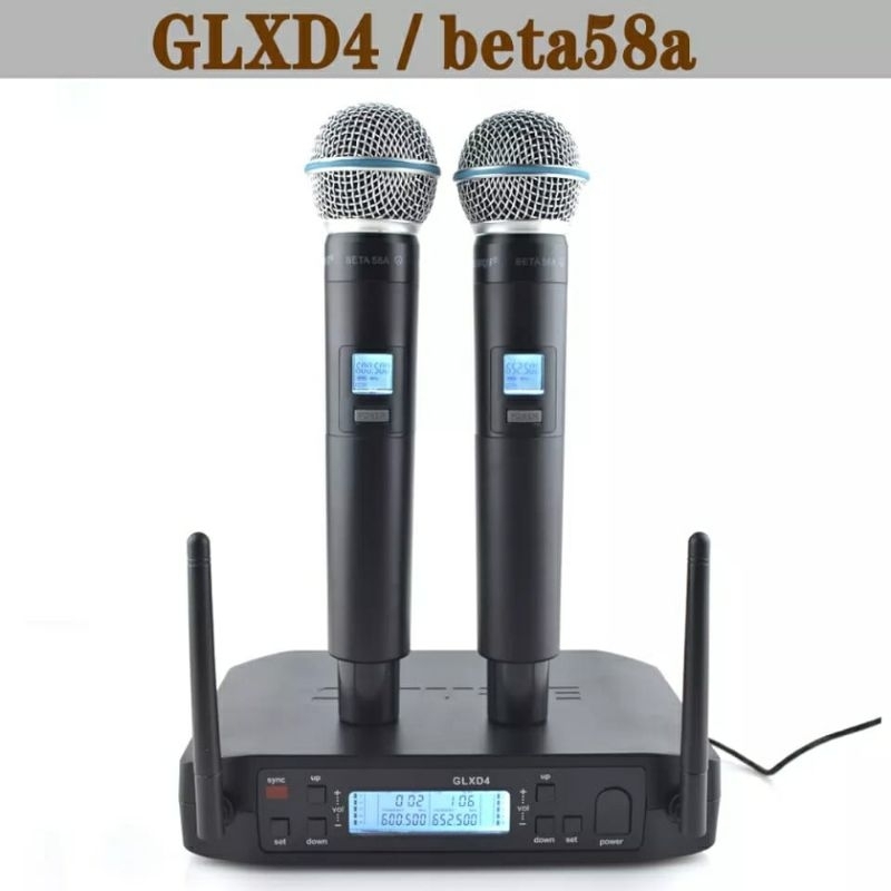 MICROFONE SHURE GLXD 4 DUPLO PROFISSIONAL