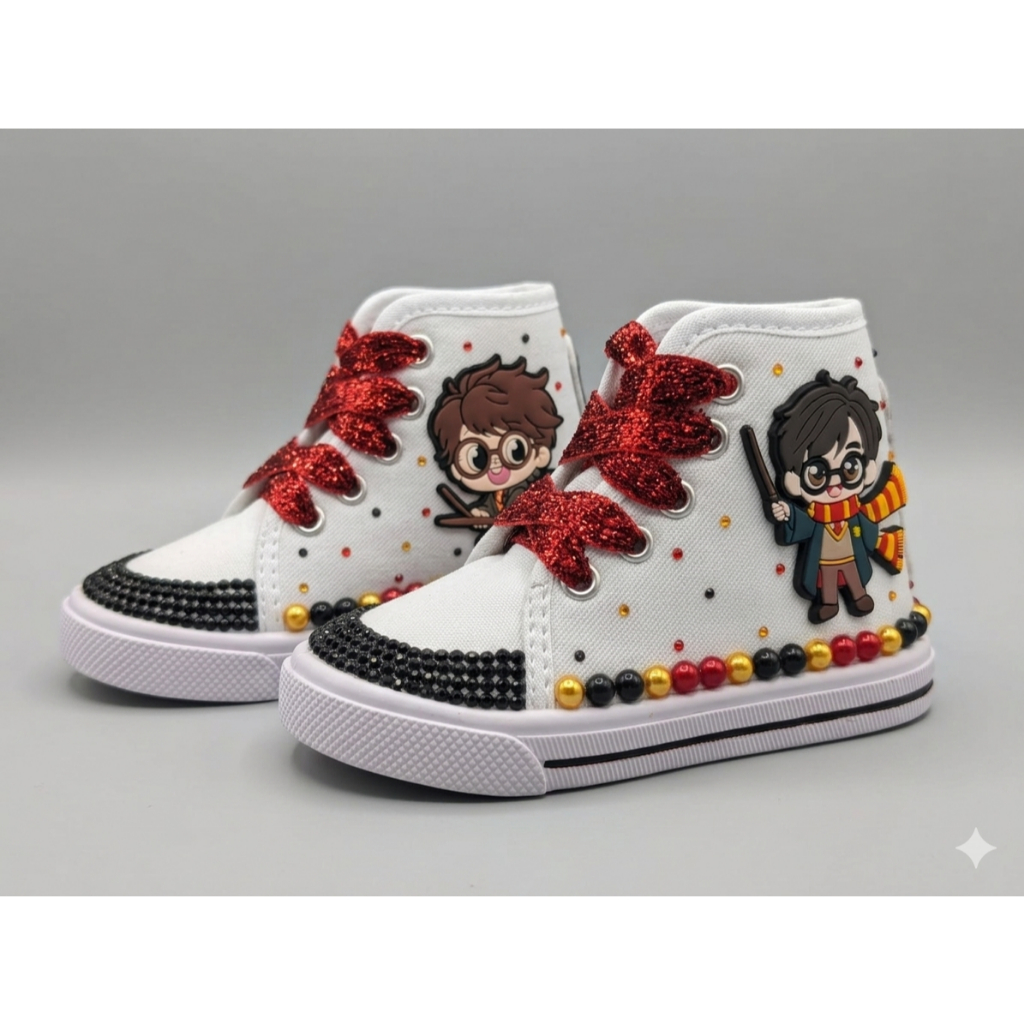 Tenis Infatil Cano Alto Peronalizado Festas Aniversario Passeio Tema Harry Potter