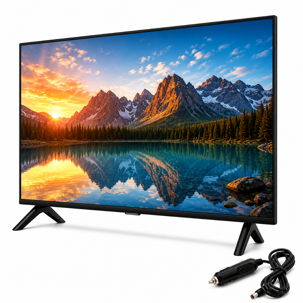 Smart TV 24 Polegadas ,pequena, motorhome Fonte 12v, própria para Carros , Ônibus avião, para espaços pequenos