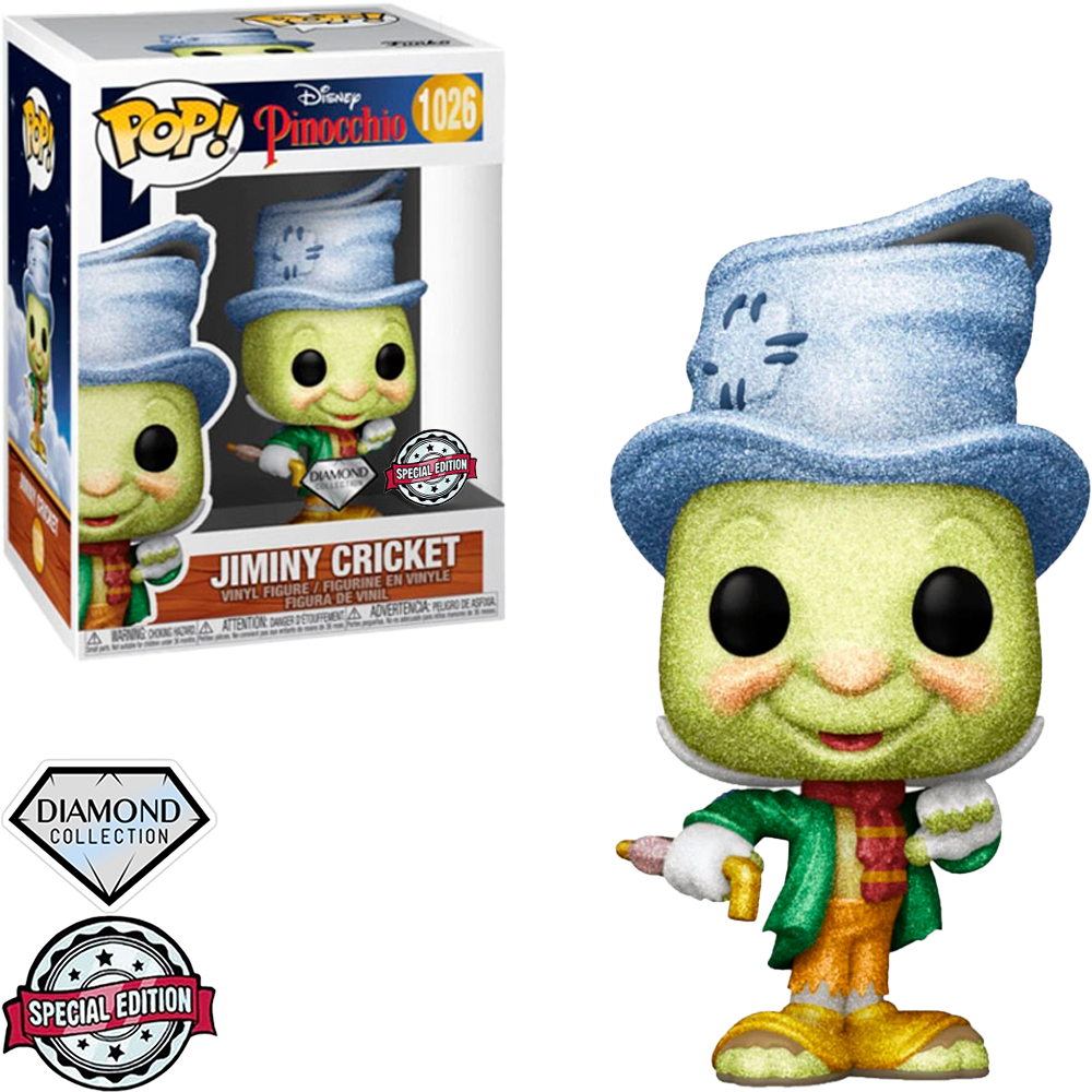 FUNKO POP DISNEY PINOCCHIO - JIMINY CRICKET 1026  DIAMOND NOVO ORIGINAL