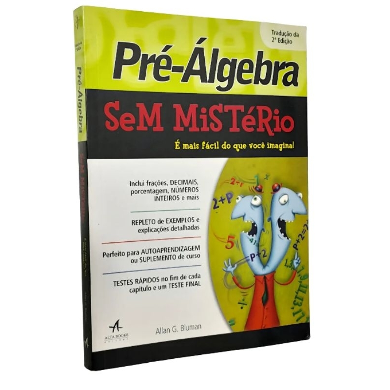Livro PRÉ ÁLGEBRA SEM MISTÉRIO. Semi Novo. 2013