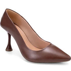 Scarpin Feminino Lumiss Salto Fino Alto Bico Fino Elegante Confortável Casual Moda Clássico