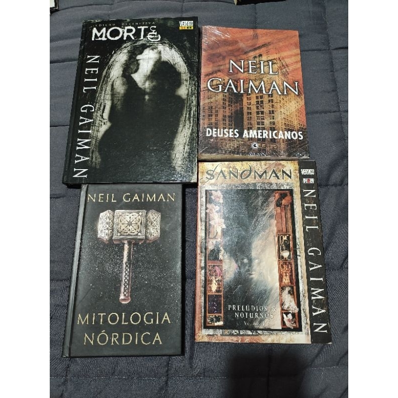Coleção Livros Neil Gaiman Mitologia Nórdica, Deuses Americanos, Sandman e Morte