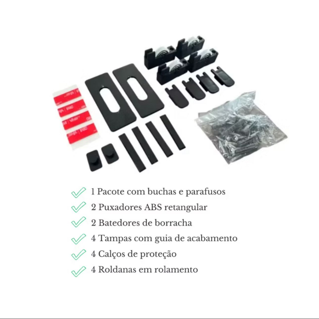 Kit de Acessórios para Pia ou Vitrine Preto