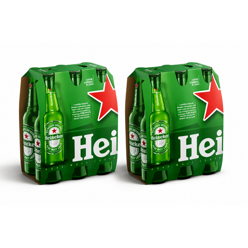 KIT Cerveja Heineken Long Neck 330ml - 12 unidades