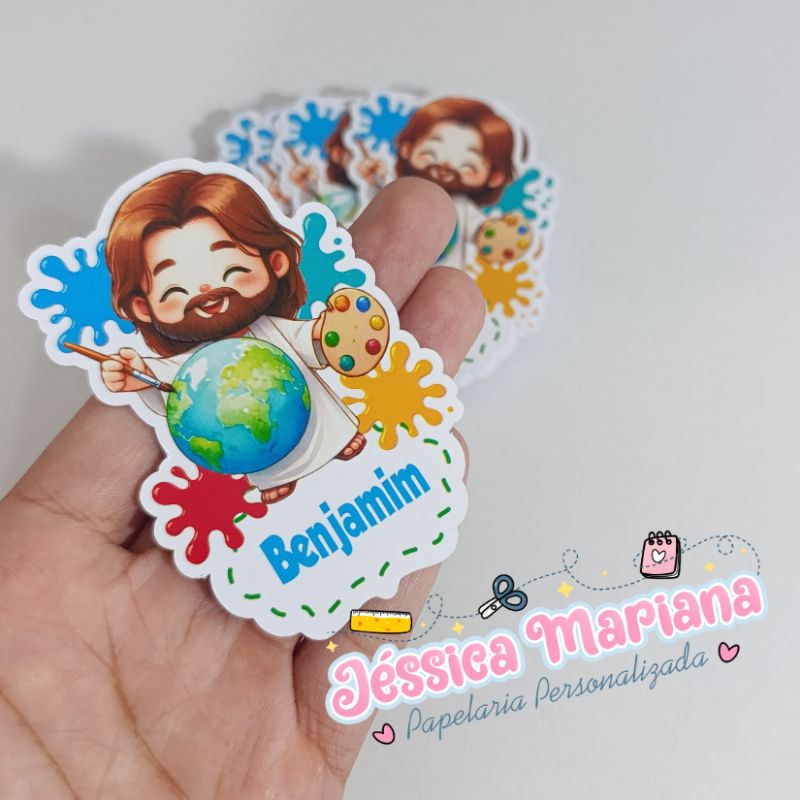 30 Apliques Personalizados – Tema O Maior Pintor do Mundo – Aproximadamente 8cm Lembrancinha aniversário mesversário