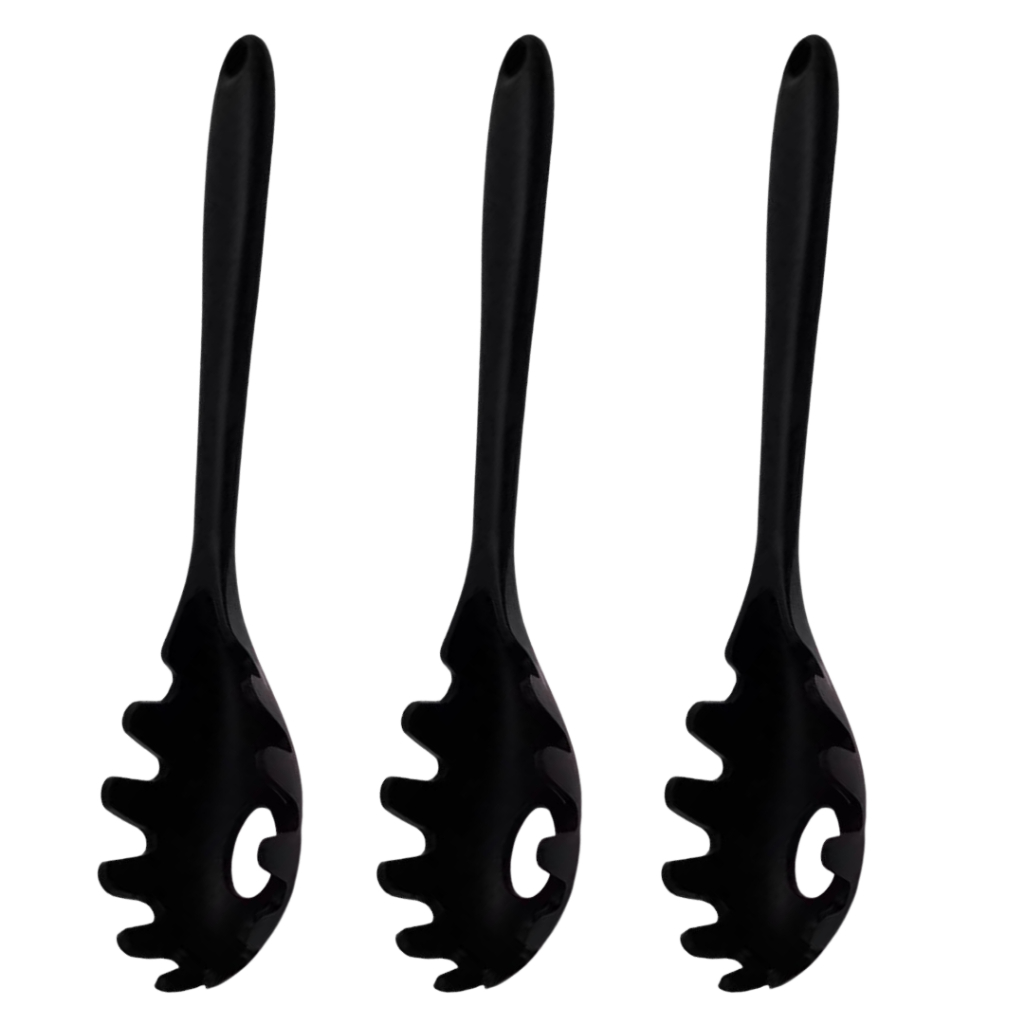 Kit Pegador Massa Macarrão Silicone Utensílio Cozinha Não Risca Panela Multiuso C/02, 03 ou 05 UN