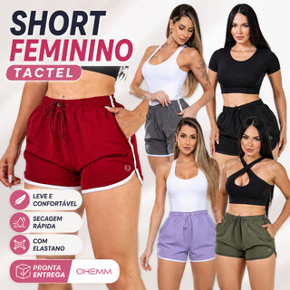 Shorts Feminino Fit Elastano Curto, Academia, Praia, Corrida, Soltinho, Blogueira