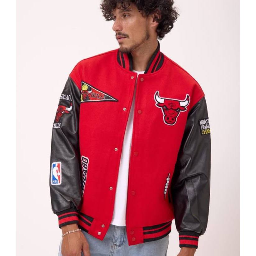 Jaqueta Colegial - Chicago Bulls Estilo Nba (bomber)