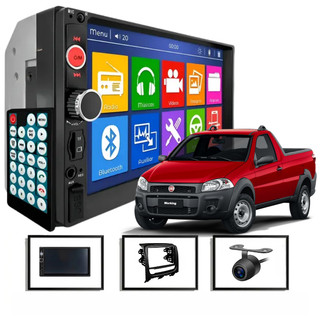 Kit Multimídia Mp5 2 Din Fiat Siena Strada Palio 2013 A 2018