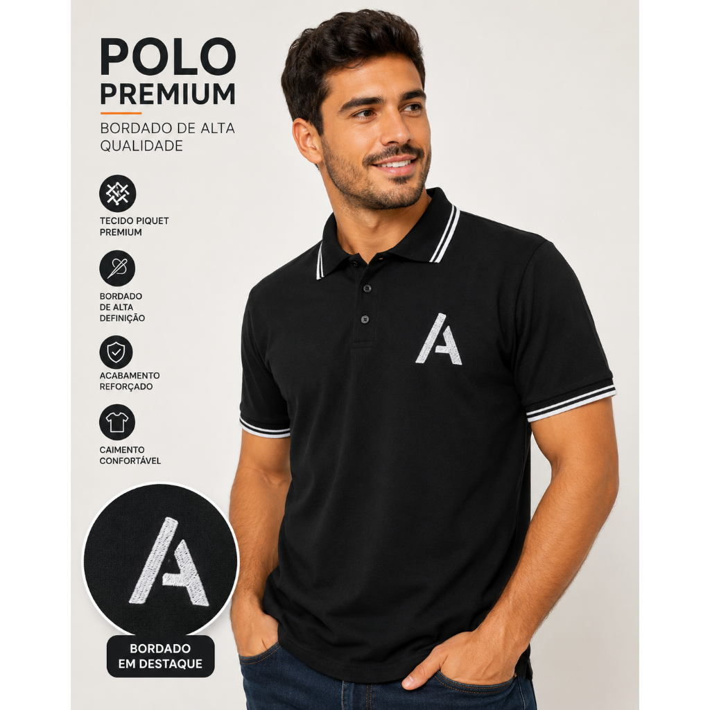 Kit Camisa Polo Personalizada / Uniforme Premium / Bordado Digital / Uniforme