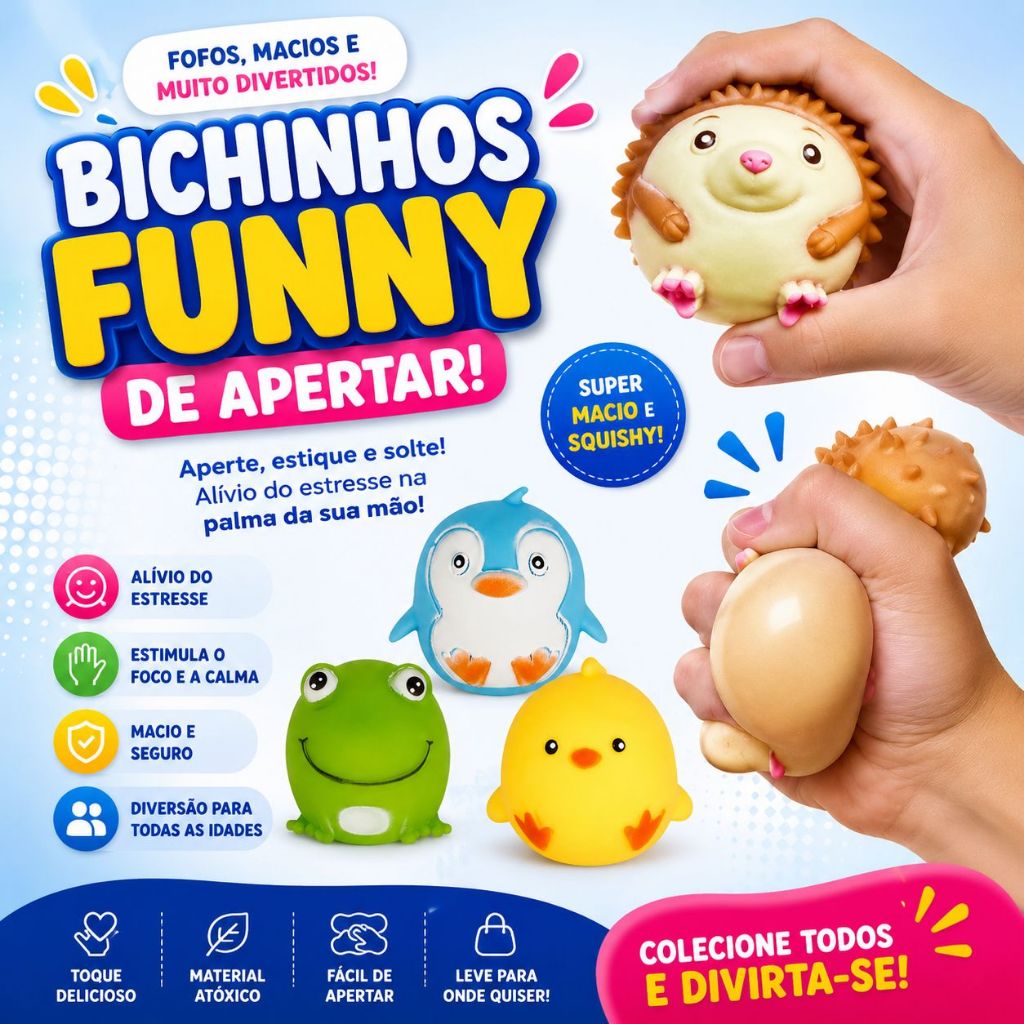 Brinquedo Bichinhos Macios De Apertar Anti Stress Squishies Animais Fidget Toys Bb squishy
