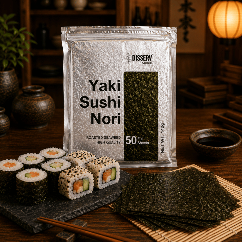 Nori Alga marinha para Sushi 50 Folhas - 140 gr