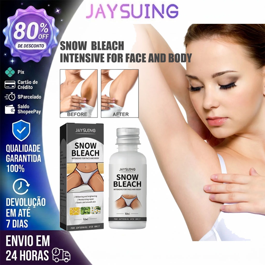 Jaysuing Creme Clareador Corporal 30ml - Tratamento Anti-Manchas para Cotovelos, Joelhos e Axilas