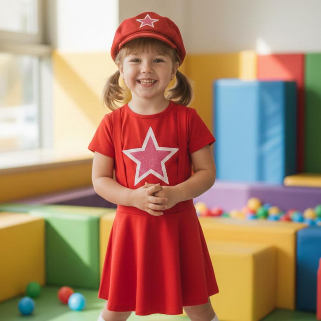 Fantasia Gi Aventureira Infantil Vermelha Lucas Neto Menina