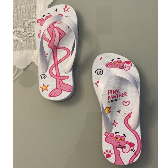 Chinelo Infantil Feminino Pantera Rosa Super Conforto Antiderrapante 21 ao 36