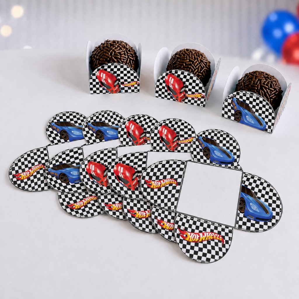Forminha de Doces Hot Wheels Personalizada no Tema /Lembrancinha de Festa /Aniversário