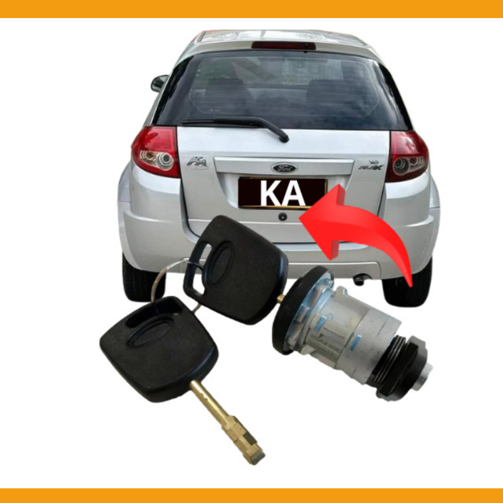 Cilindro Fechadura Chave Porta Malas Traseiro Ford Ka 2008 2009 2010 2011 2012 2013 2014 + CHAVES