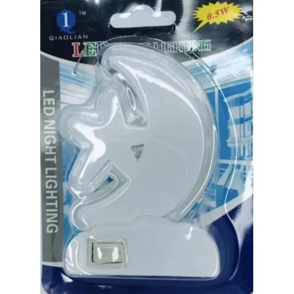 Mini Abajur Infantil De Tomada Led Lua Estrela Luminaria Quarto Bebe Luz Noturna Bivolt