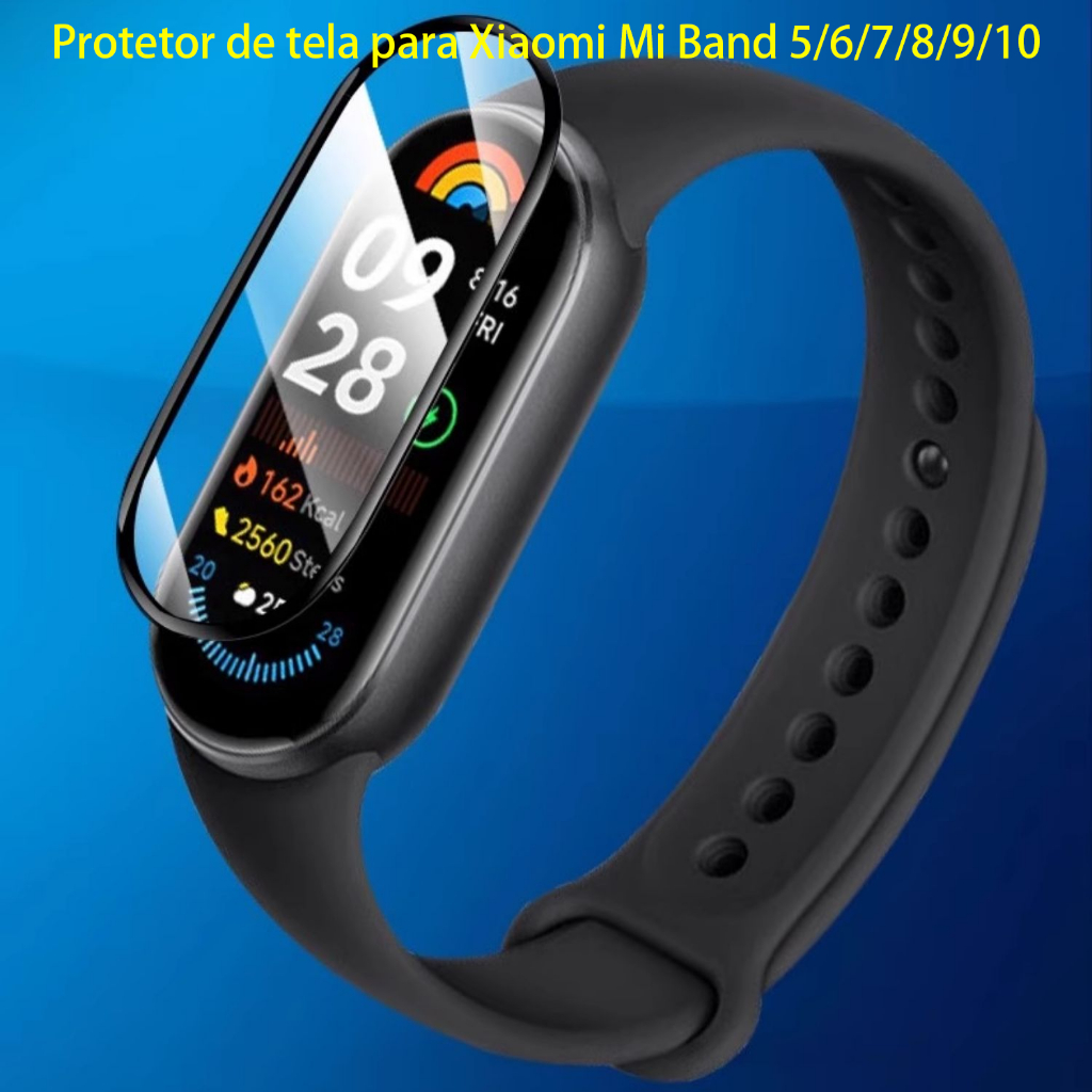 Adequado para Xiaomi Mi Band 5/6/7/8/9/10 película protetora, película cerâmica