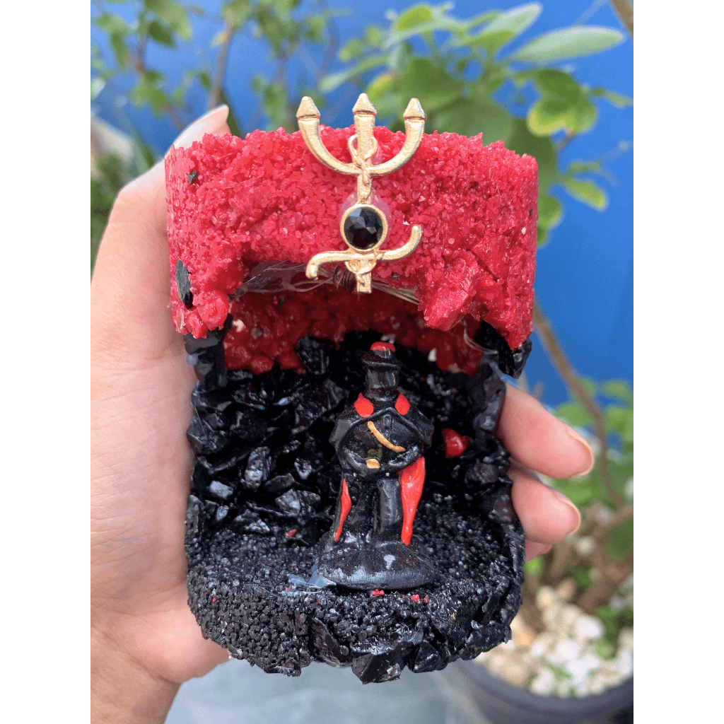 Gruta Oratório Porta Vela Exu Marabô Decoração Umbanda Candomblé