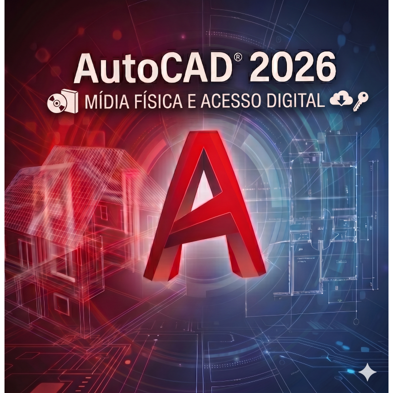 DVD AutoCad 2026 Completo - Português - Mídia Física e Digital