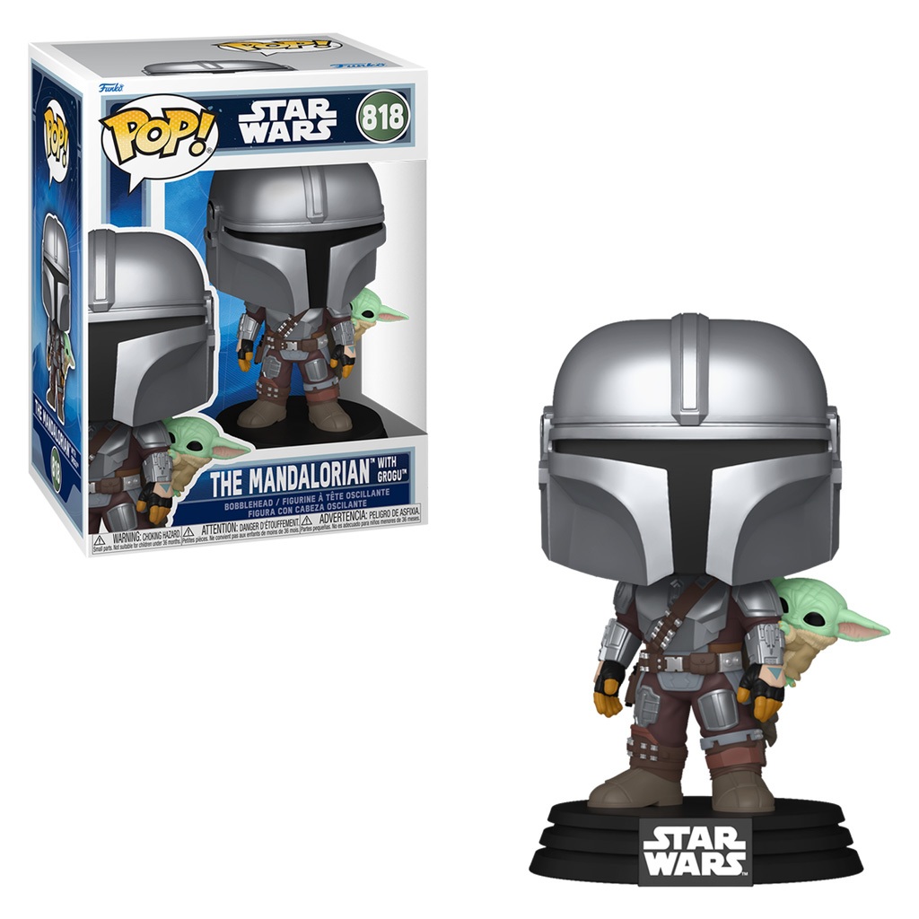 FUNKO POP STAR WARS: THE MANDALORIAN & GROGU - THE MANDALORIAN WITH GROGU 818 NOVO ORIGINAL