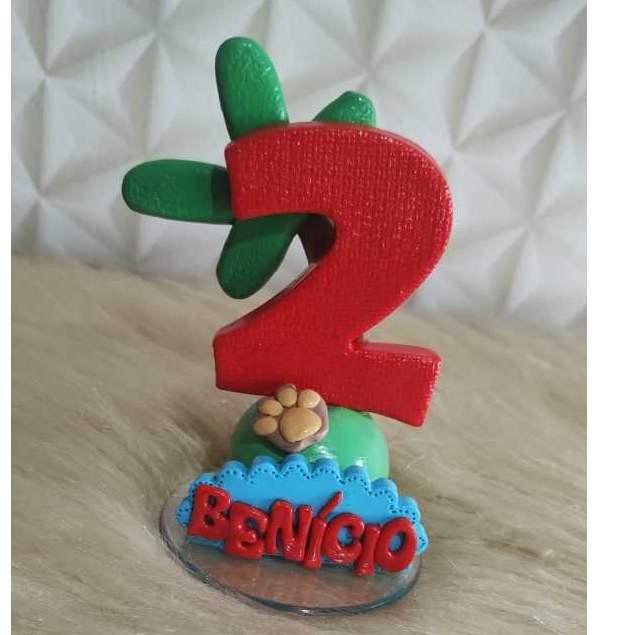 Vela de biscuit DANIEL O TIGRE/Topo de bolo personalizado DANIEL TIGRE/Vela aniversário DANIEL TIGRE