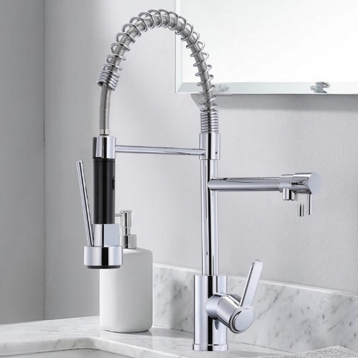 Torneiras flexíveis cozinha gourmet linha completa, dois estilos: instalação em bancada ou parede — imagem 2 de 2