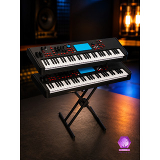 Miniatura Teclado Yamaha MODX Realista com Suporte X Teclado Decorativo Premium Detalhado Música Coleção