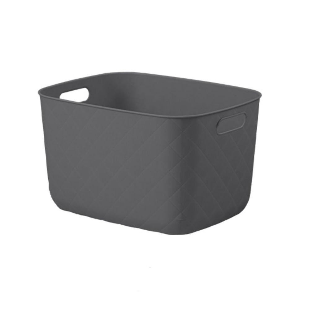 Caixa Organizadora Puffer 19 L Cinza Chumbo Coza