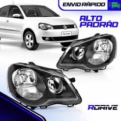 Par Farol Polo 2007 2008 2009 2010 2011 2012 2013 2014 Mascara Negra Foco Duplo Molde Original
