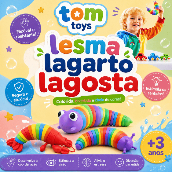 Brinquedo Lesma Caracol Lagarta De Minhocas Alivia o Estresse