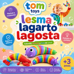 Brinquedo Lesma Caracol Lagarta De Minhocas Alivia o Estresse