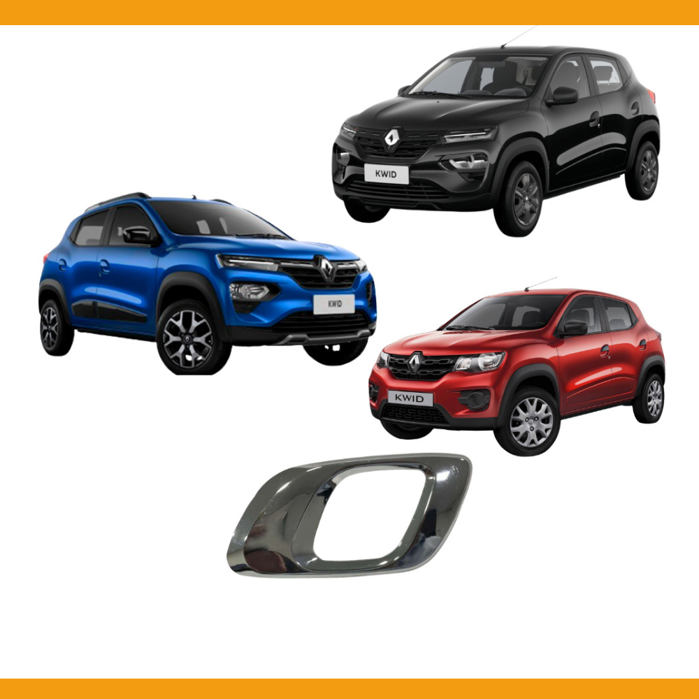 Maçaneta Interna Puxador Gatilho Kwid Haste Curva Cromada Envio Rápido