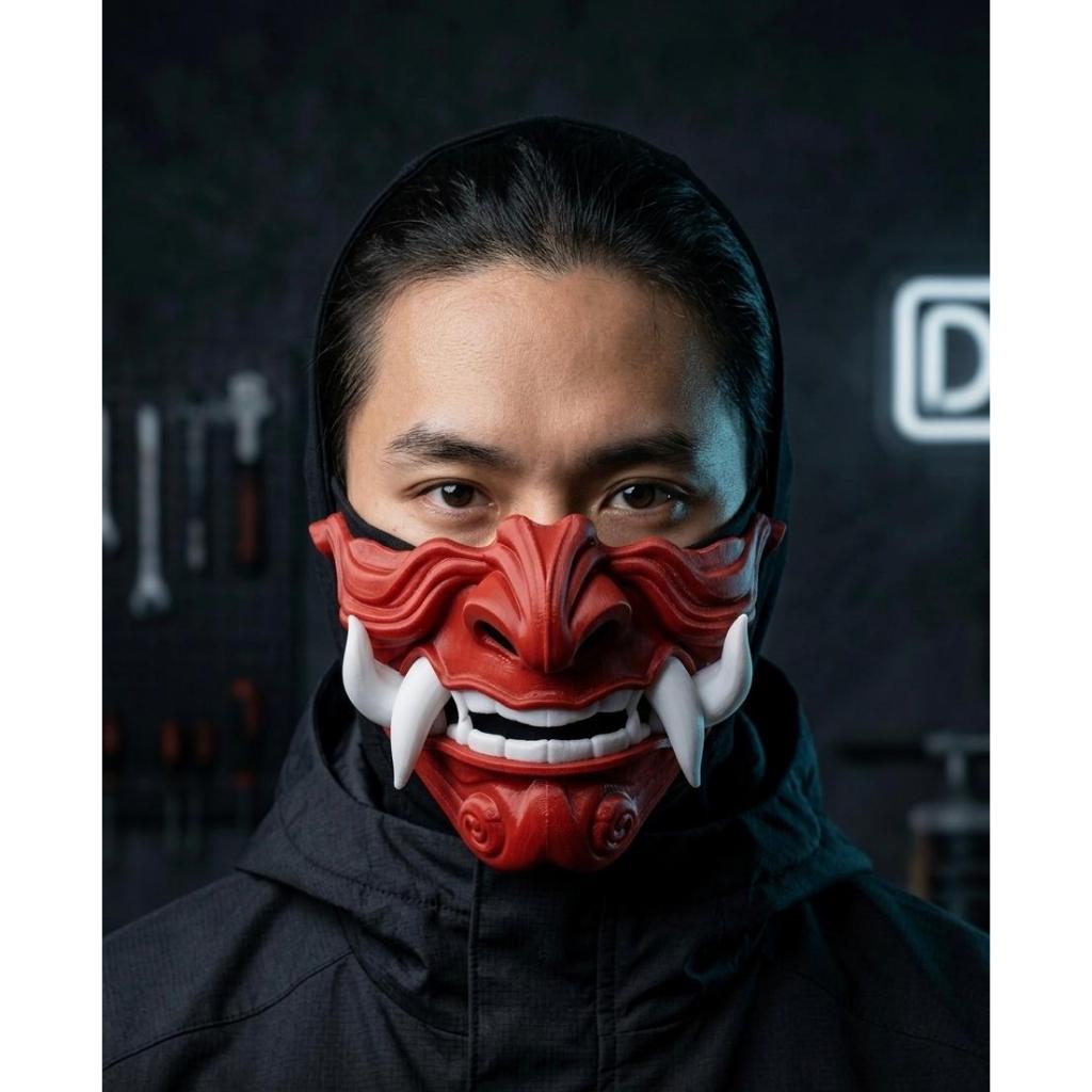 Samurai japonês oni demônio máscara halloween demônio samurai cosplay horror prajna assassino máscaras festa traje adere