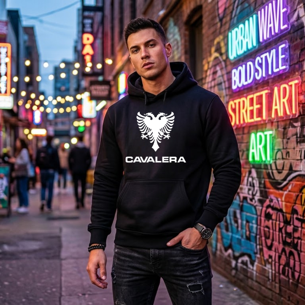 Moletom Canguru Cavale Lançamento 2025 Nova Com Capuz Unissex Inverno Blusa de Frio Casaco