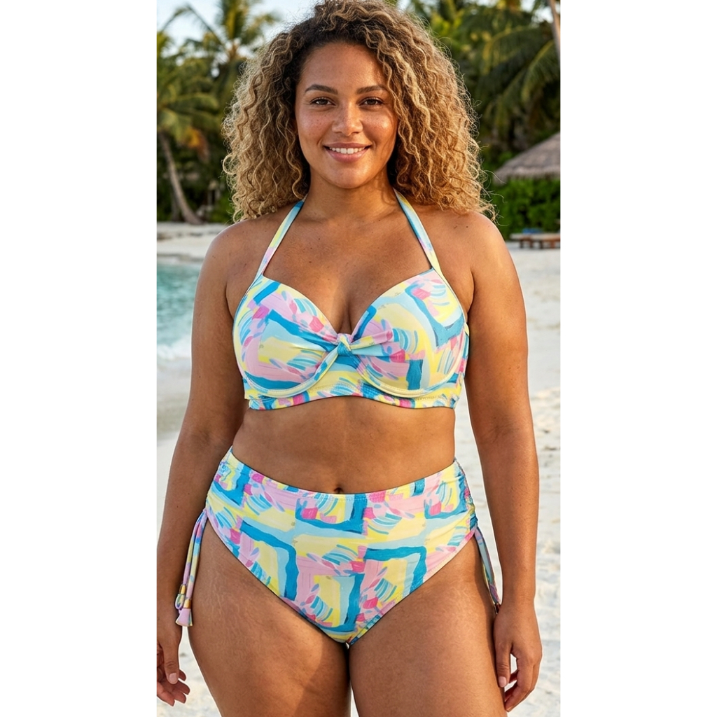 Biquíni Plus Size Top Nózinho com bojo / Calcinha Sukini - Monte seu Biquíni praia piscina